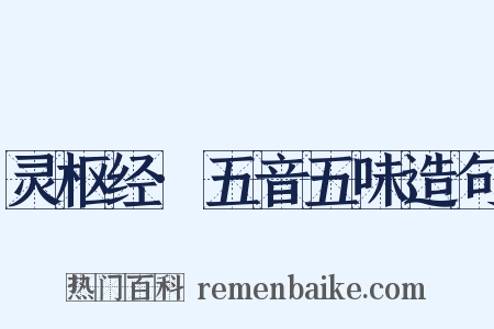 灵枢经·五音五味造句是什么意思的图片